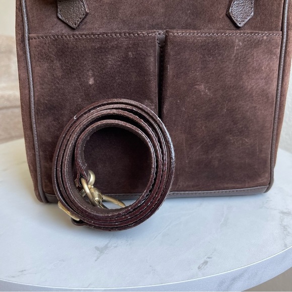 Gucci Bamboo Brown Suede Handbag/Crossbody Bag - Picture 6 of 16